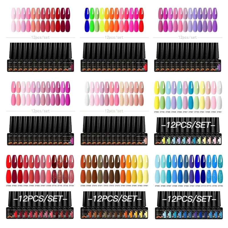 160 Colors Gel Nail Polish Kit- Professional UV/LED Soak Off Gel Set, Long Lasting Nail Art Kit for Home Salon Use
