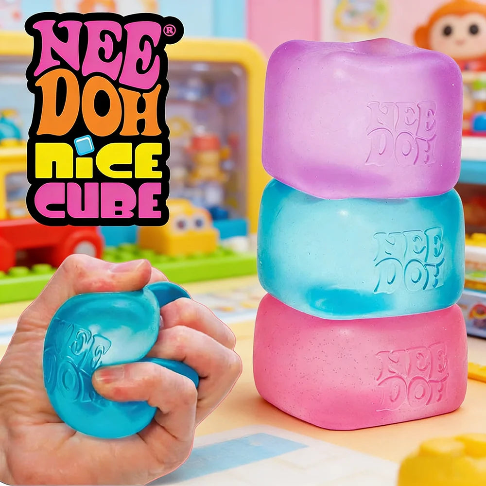 NeeDoh Cube- Ultimate Stress Relief Fidget Toy for Anxiety & Focus